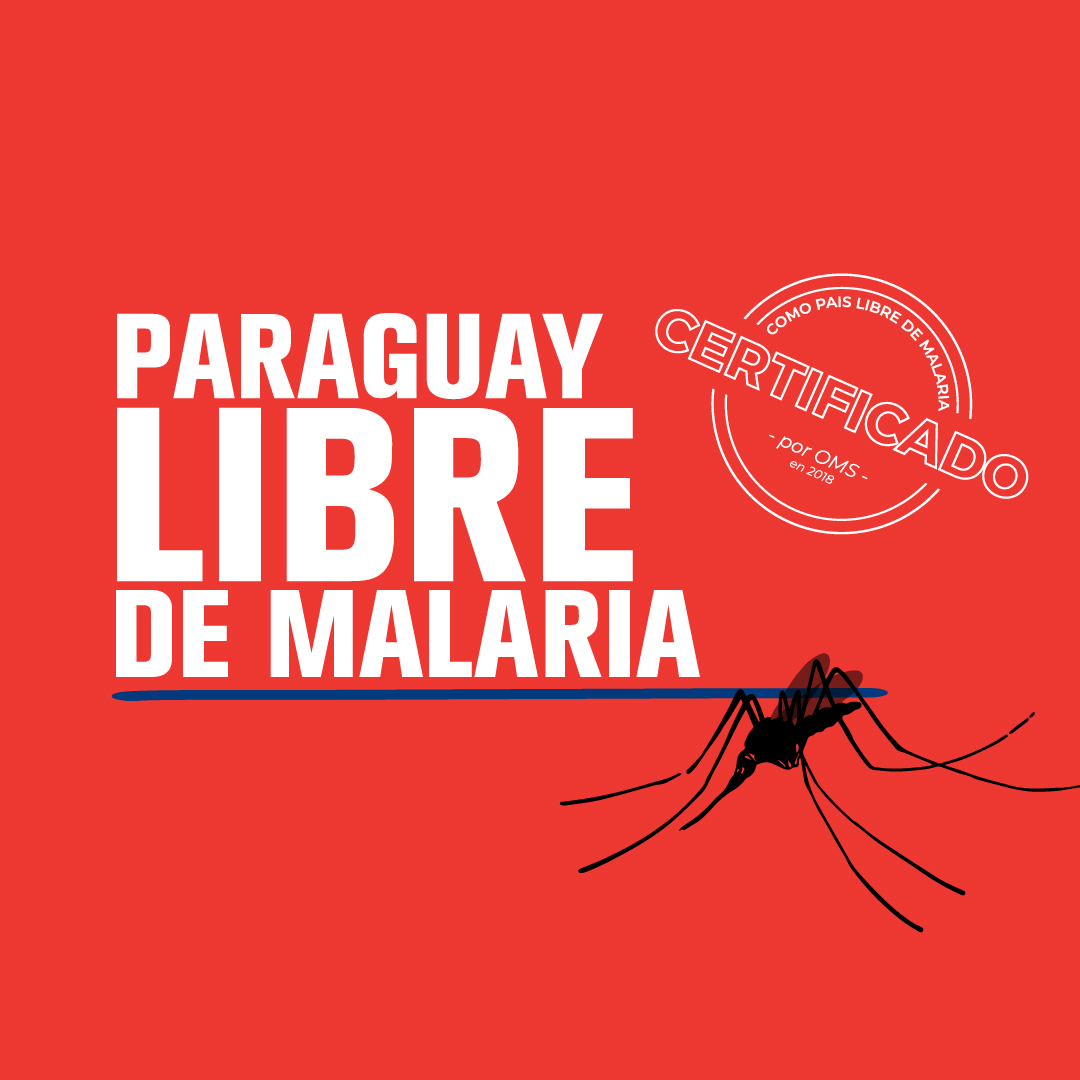 Libre de Malaria Fondo Rojo