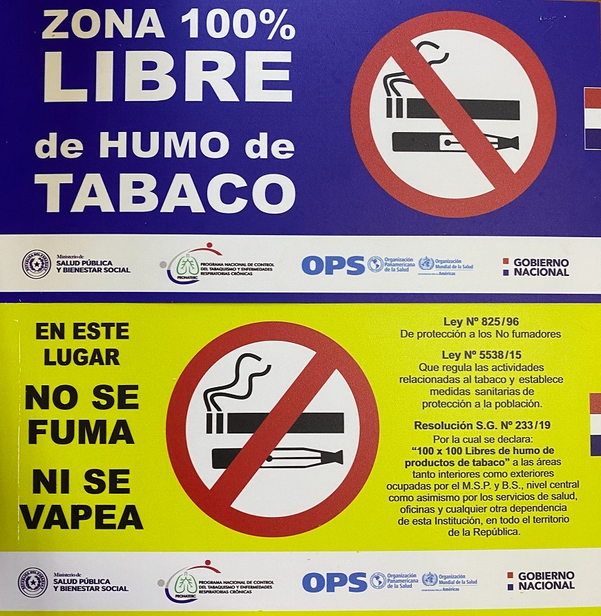 Espacio sin humo prohibido fumar