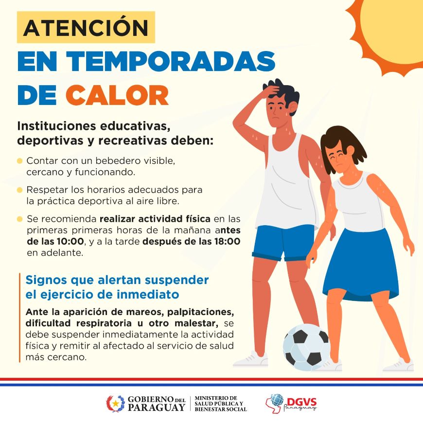 Proteger a ni&ntilde;os y adolescentes: evitar actividades al aire libre durante las horas de mayor calor