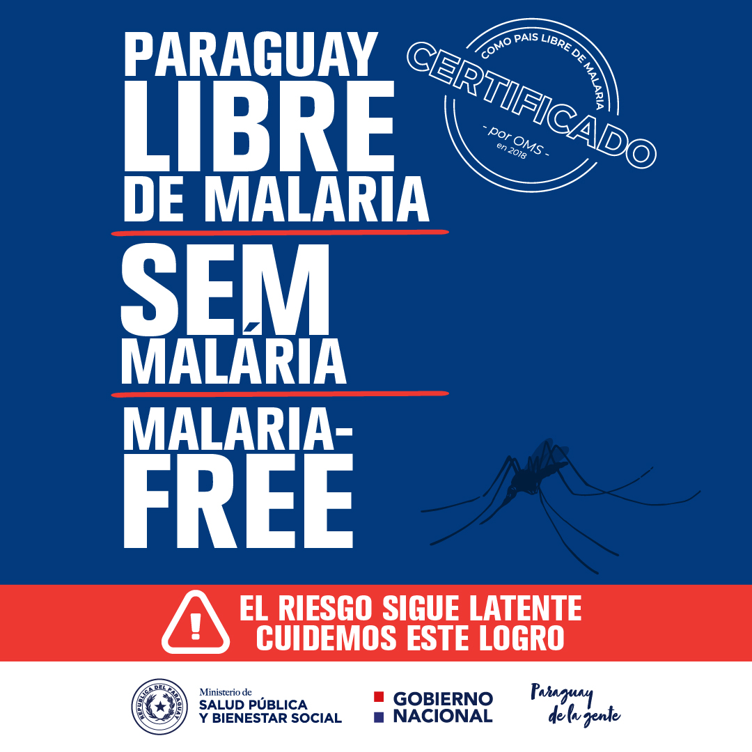 Libre de Malaria Fondo Azul