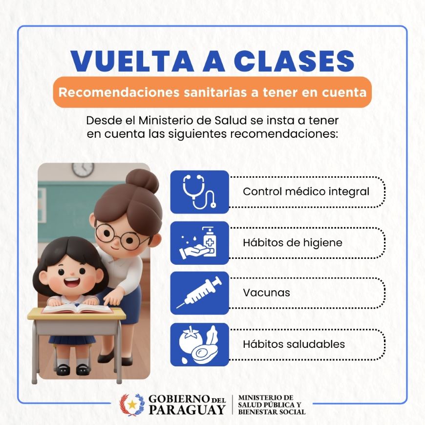 Retorno a clases: oportunidad para fortalecer hábitos saludables en la comunidad educativa