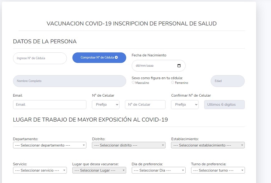 Vacuna COVID-19: ¿Cómo debe registrarse el personal de salud? - Ministerio  de Salud Publica y Bienestar Social