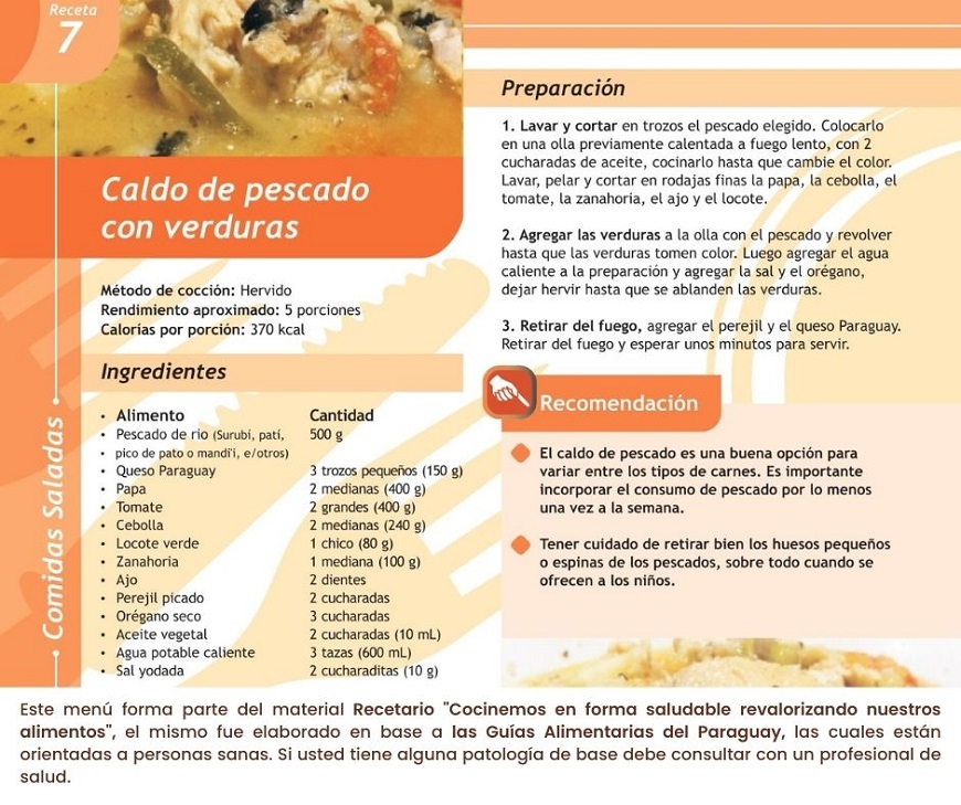 Pira caldo, una propuesta para variar tipos de carnes - Ministerio de Salud  Publica y Bienestar Social